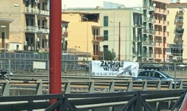 Striscione anti-MZ in viale Regione: incipit di contestazione?