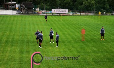 Sappada, il primo allenamento del Palermo