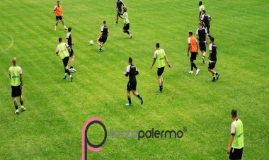 Sappada: le immagini dell'allenamento pomeridiano del Palermo