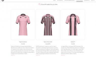 Palermo, sul sito ufficiale il sondaggio per la nuova maglia