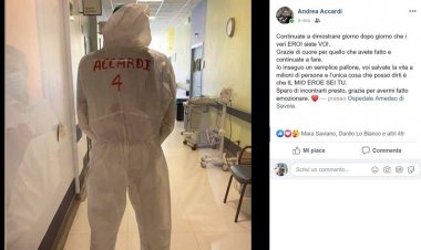 «Il mio eroe sei tu». Accardi ringrazia infermiere