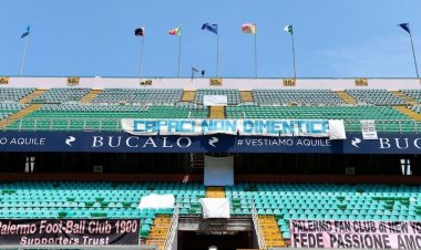 Lenzuoli sugli spalti del Barbera per commemorare strage Capaci