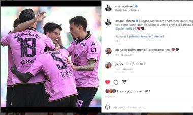 FOTO: Amauri non dimentica il Palermo, post su instagram