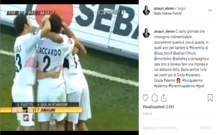 Amarcord rosanero per Amauri: «Ci sono giornate indimenticabili»