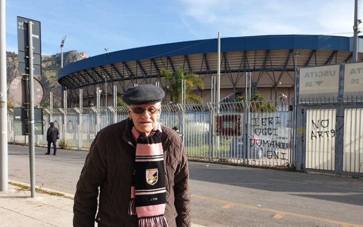 L'omaggio del Palermo all'abbonato più anziano
