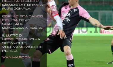 Marconi dopo SPAL-Palermo: "Pareggio giusto, Corini ci sta dando fiducia"