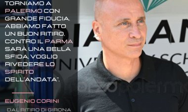 Corini: "Torniamo a Palermo con grande fiducia. Contro il Parma bella sfida"