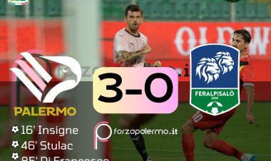 Palermo-Feralpi 3-0: grande prestazione dei ragazzi di Corini, segna anche Di Francesco