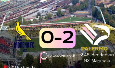 FINALE! Il Palermo vince a Modena e vola in classifica