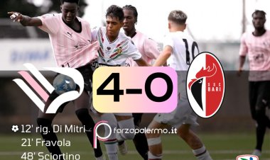 Palermo Primavera, che show! 4-0 al Bari