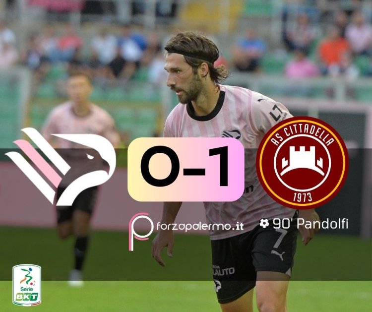 Palermo-Cittadella 0-1: non c'è più rosa, è solo nero:  4 punti in 5 partite