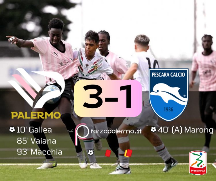 Palermo Primavera, 3-1 al Pescara e i rosa sono secondi!