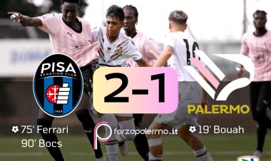 Palermo Primavera: sorride il Pisa, rosanero beffati nel finale