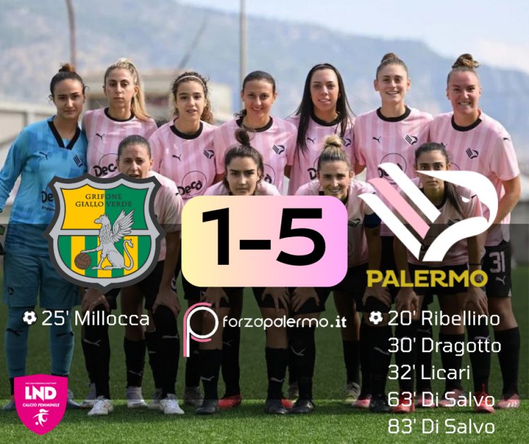 Palermo Femminile, Show delle rosanero e Manita al Grifone Gialloverde