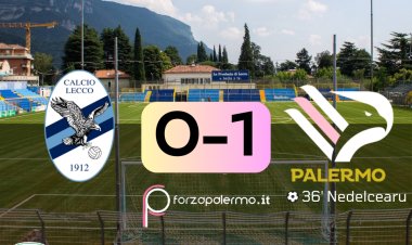 LECCO - PALERMO 0-1 FINALE: rosanero non brillanti, ma la portano a casa