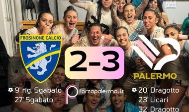 Palermo Femminile, vittoria per 3-2 in casa del Frosinone. Decidono Dragotto e Licari