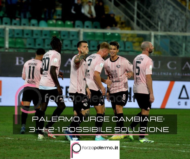 Palermo, urge cambiare: 3-4-2-1 possibile soluzione
