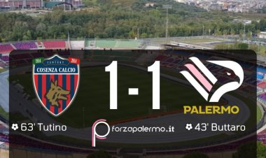 COSENZA - PALERMO 1-1 / pareggio deludente per i rosanero