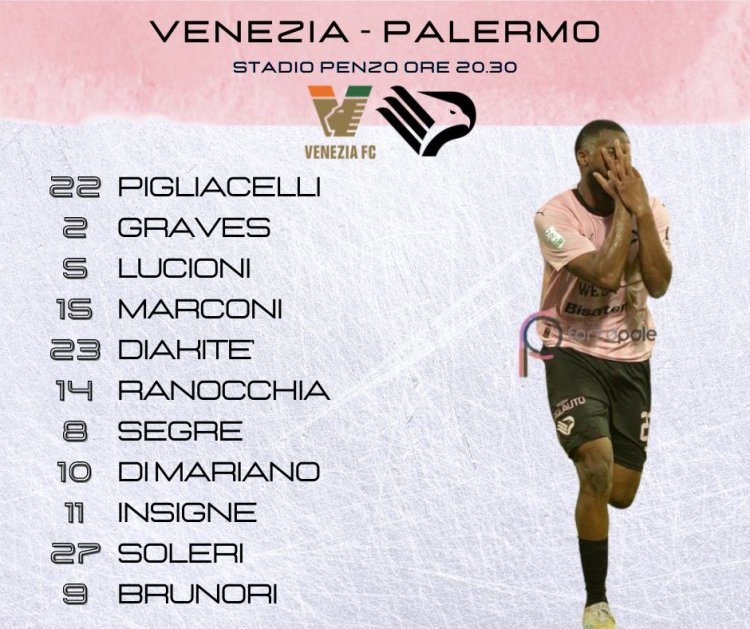 Venezia - Palermo: le formazioni ufficiali