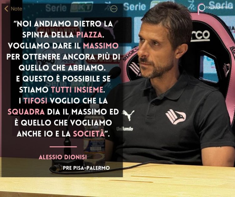 Mister Dionisi in conferenza: "L'ambizione non ci manca. La squadra è competitiva"