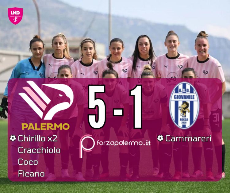 Il Palermo femminile parte alla grande: 5-1 all'esordio