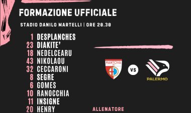 Mantova-Palermo: formazioni ufficiali
