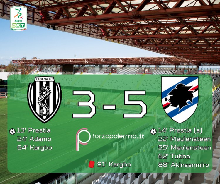 Serie B, 9^ giornata: la Sampdoria espugna Cesena in una sfida pirotecnica