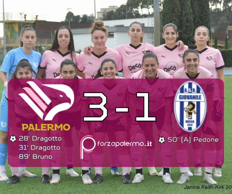 Palermo Femminile, vittoria per 3-1 contro la Giovanile Rocca e qualificazione agli ottavi di Coppa Italia Serie C