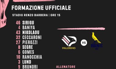Palermo-Modena, formazioni ufficiali