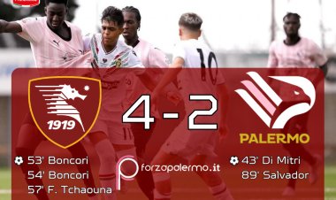 Palermo Primavera, che incubo. La Salernitana ne fa 4 in 7 minuti ed è ko
