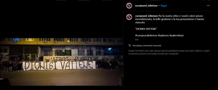 Foto - Ancora uno striscione contro Dionisi, il secondo in pochi giorni