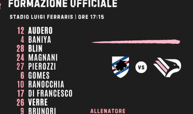 Sampdoria-Palermo: formazioni ufficiali