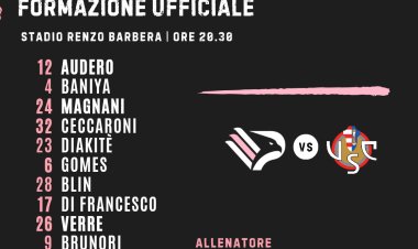 Palermo-Cremonese, formazioni ufficiali