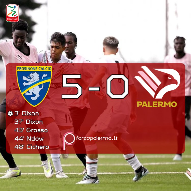 Primavera, capitombolo del Palermo. Il Frosinone vince 5-0
