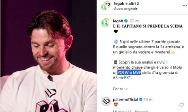 Palermo, Brunori POTW e MVP della 31ª di Serie B: il capitano rosanero spiega il gol