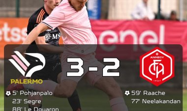 FINALE Palermo-Annecy 3-2: la rete di Le Douaron allo scadere determina la vittoria dei rosanero nell'ultimo match a Châtillon.