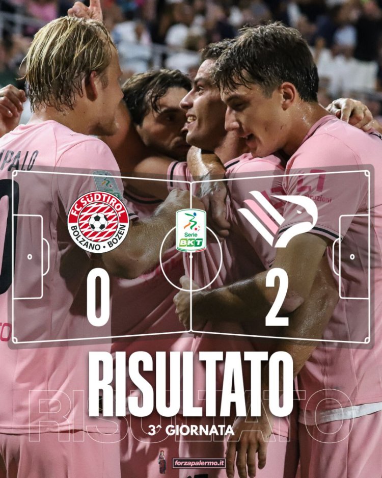 FINALE. Sudtirol-Palermo 0-2: la doppietta di Pohjanpalo regala i primi 3 punti in trasferta ai rosanero