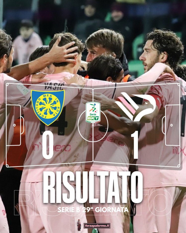 FINALE! Carrarese-Palermo 0-1: tre punti mastodontici