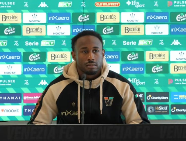 Venezia, Yeboah: «Abbiamo festeggiato e siamo felici, ma vogliamo i tre punti col Palermo per vincere il campionato»