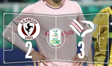 FINALE! Arezzo-Palermo 2-3: il gol di Augello allo scadere regala i tre punti ai rosanero